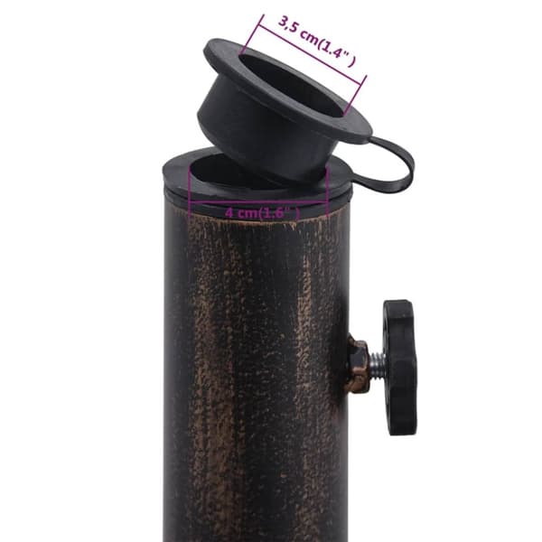 The Living Store parasolfod 9 kg 40 cm støbejern sort og bronze -  Parasolfødder