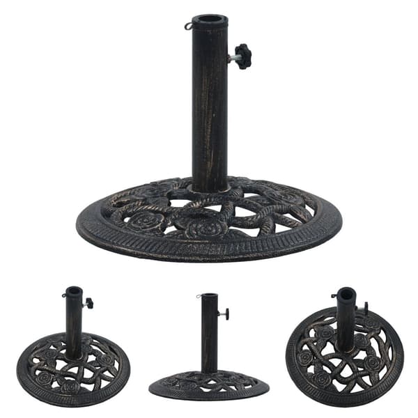 The Living Store parasolfod 9 kg 40 cm støbejern sort og bronze -  Parasolfødder