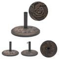 Miniatyrbillede 1 af 8: The Living Store parasolfod resin rund bronzefarvet 9 kg -  Parasolfødder