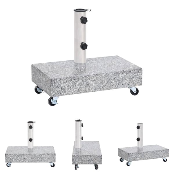 The Living Store Parasollfot ljusgrå 45x25x8,3 cm granit -  Parasollfötter