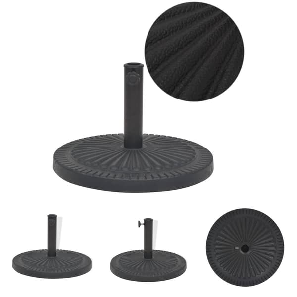 The Living Store parasolfod resin rund sort 14 kg -  Parasolfødder
