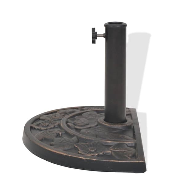 The Living Store parasolfod resin halv rund bronzefarvet 9 kg -  Parasolfødder