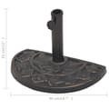 Miniatyrbillede 9 af 9: The Living Store parasolfod resin halv rund bronzefarvet 9 kg -  Parasolfødder