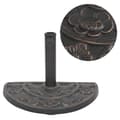 Miniatyrbillede 2 af 9: The Living Store parasolfod resin halv rund bronzefarvet 9 kg -  Parasolfødder