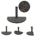Miniatyrbillede 1 af 9: The Living Store parasolfod resin halv rund bronzefarvet 9 kg -  Parasolfødder