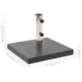 Miniatyrbillede 7 af 7: Parasolfødder - Living parasolfod 28,5 kg firkantet granit sort