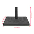 Miniatyrbillede 10 af 10: Parasolfødder - Living parasolfod resin firkant sort 19 kg