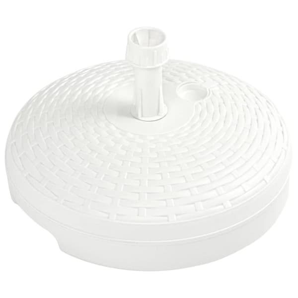 Päivänvarjojalustat - Living Päivänvarjon alusta hiekka/vesitäyttö 20 l valk. muovi rottinki