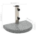 Miniatyrbillede 7 af 7: Parasolfødder - Living parasolfod granit 10 kg buet grå