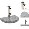 Miniatyrbillede 1 af 7: Parasolfødder - Living parasolfod granit 10 kg buet grå