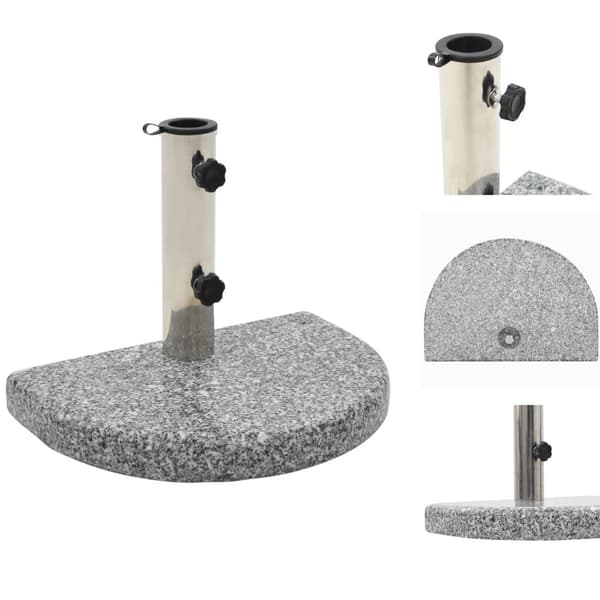 Parasolfødder - Living parasolfod granit 10 kg buet grå