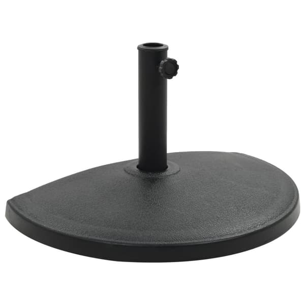 Parasolfødder - Living parasolfod halvrund polyresin 15 kg sort