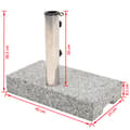 Miniatyrbillede 9 af 9: Parasolfødder - Living parasolfod granit rektangulær 25 kg