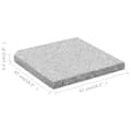 Miniatyrbillede 9 af 9: Parasolfødder - Living parasolvægtplader 4 stk. granit 100 kg firkantet grå