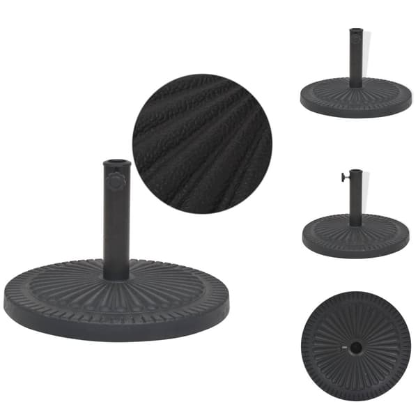 Parasollfötter - Living Parasollfot i harts rund svart 14 kg