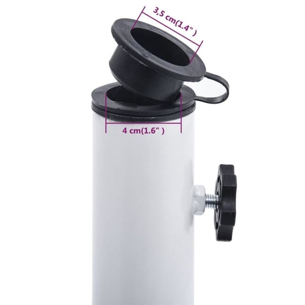 Päivänvarjon alusta valkoinen 12 kg 48 cm valurauta - Varjoteline - Varjotelineet - Home & Living