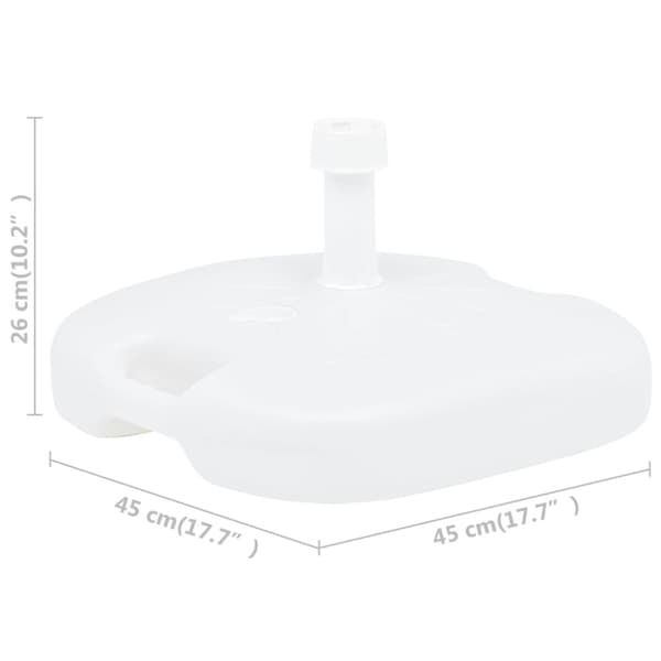 Parasollfot sand/vattenfylld 16 L vit plast - Parasollfot - Parasollfötter - Home & Living