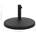 Miniatyrbillede 7 af 7: Parasolfod rund polyresin 19 kg sort - Parasolfod - Parasolfødder - Home & Living