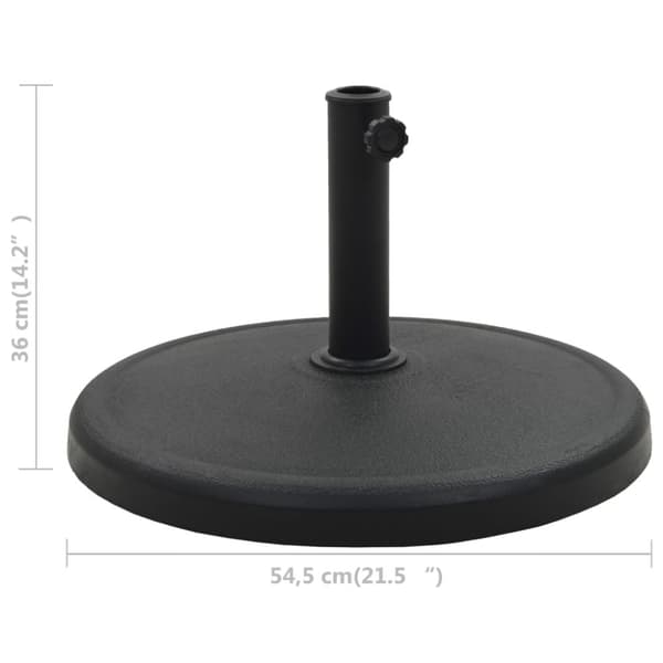 Parasolfod rund polyresin 19 kg sort - Parasolfod - Parasolfødder - Home & Living