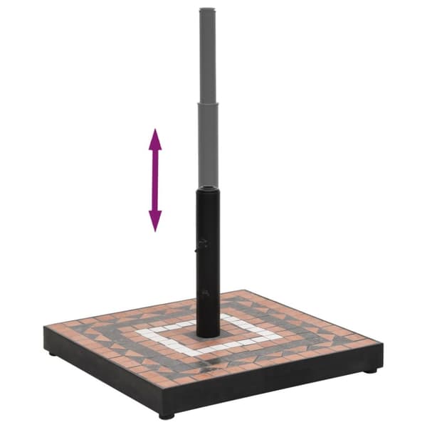 Parasollfot terrakotta och vit fyrkantig 12 kg - Parasollfot - Parasoll Fot - Home & Living