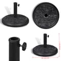 Miniatyrbillede 1 af 5: Baser runde sort - Parasol Stativ - Parasol Stativer - Home & Living