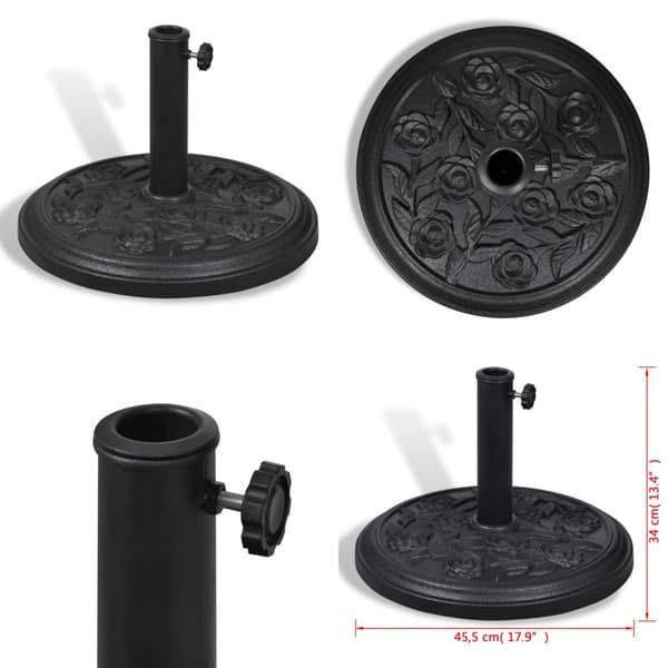 Baser runde sort - Parasol Stativ - Parasol Stativer - Home & Living