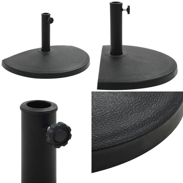 Parasolfod halvrund polyresin 15 kg sort - Parasolfod - Parasolfødder - Home & Living