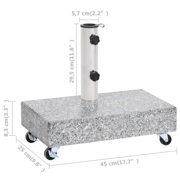 Parasolfod 45x25x8,3 cm granit lysegrå - Parasolfod - Parasolfødder - Home & Living