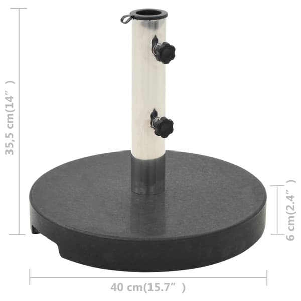 Aurinkovarjon alusta graniitti 20 kg pyöreä musta - Aurinkovarjoteline - Aurinkovarjotelineet - Home & Living
