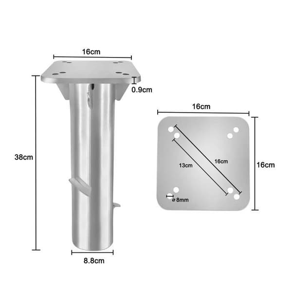 XMTECH Universal Parasollställ, Stålbottenplatta Parasollställ för Dim Offset Parasoll, Silver