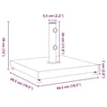 Miniatyrbilde 10 av 10: vidaXL Parasollfot for Ø32/38/48 mm stenger 28 kg firkantet