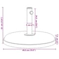Miniatyrbilde 10 av 10: vidaXL Parasollfot for Ø32/35/38 mm stenger 25 kg rund