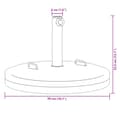 Miniatyrbillede 9 af 9: parasolfod med håndtag til Ø38/48 mm stænger 25 kg rund