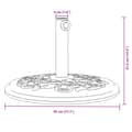 Pikkukuva 8 / 8: Aurinkovarjon jalusta Ø38 / 48 mm tangolle 12 kg pyöreä