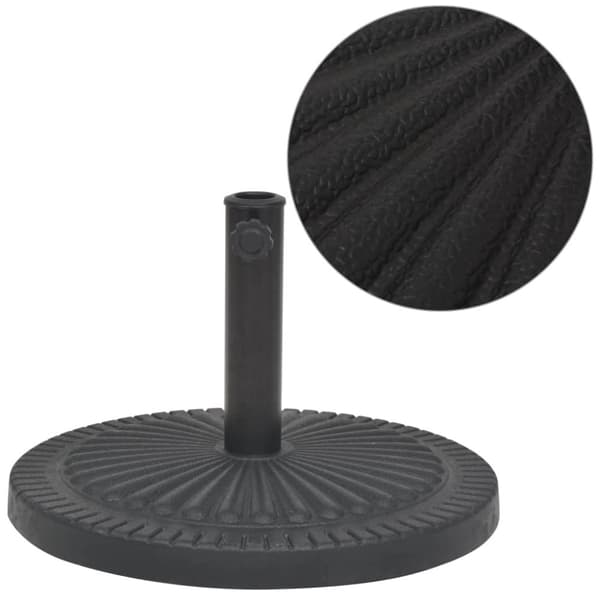 Parasollfot i harts rund svart 29 kg
