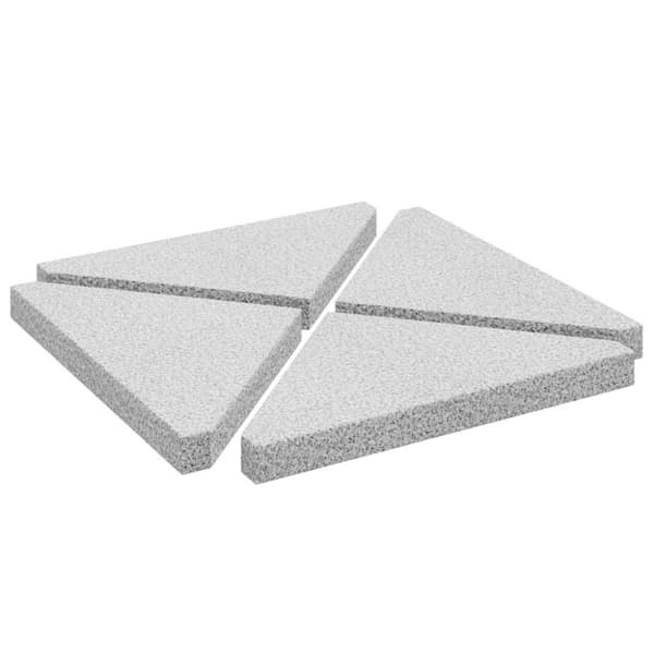 vidaXL Päivänvarjon aluspainot 4 kpl graniitti 14 kg kolmio harmaa