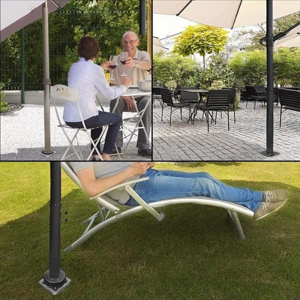 LARS360 Universal Paraply Stand - Universal Paraply Stand i metall med paraply bottenplatta (1 st)