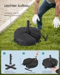Miniatyrbillede 6 af 6: Rund parasolstandard for 1,5-3 m parasol sort