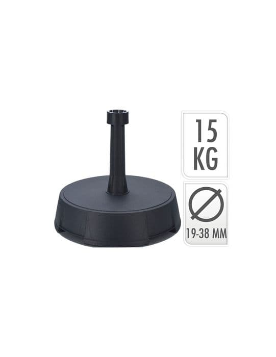 Parasolbas - Ospecificerad - 15kg - Färg antracit - Diameter 19-38mm