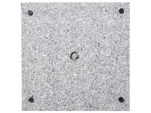 Parasolfod Brun Træ Granit Stål 45 x 45 cm 21 kg Firkantet Udendørs Paraplystativ