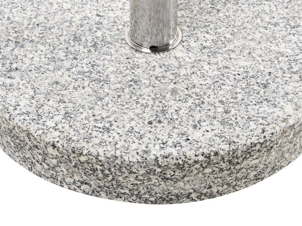 Paraplyfod grå granit rustfrit stål ø45 cm 30 kg firkantet moderne sten