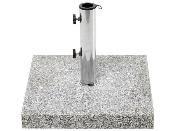 Paraplyfod grå granit rustfrit stål 45 x 45 cm 30 kg firkantet moderne sten