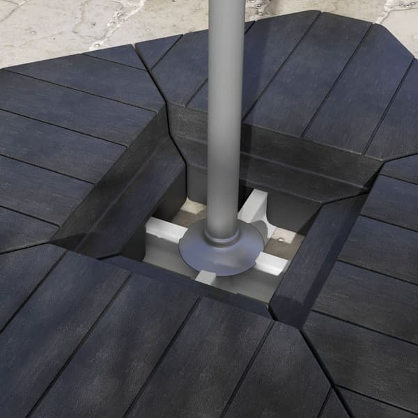Paraplyholder, 80x80x13 cm, Sort