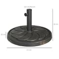 Miniatyrbillede 3 af 9: Terrasseparasol Stand, 18 kg til Ø38/48 mm Parasolstang, Ø53.5x33H cm, Bronze