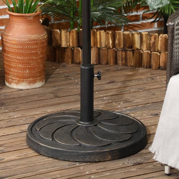 Terrasseparasol Stand, 18 kg til Ø38/48 mm Parasolstang, Ø53.5x33H cm, Bronze