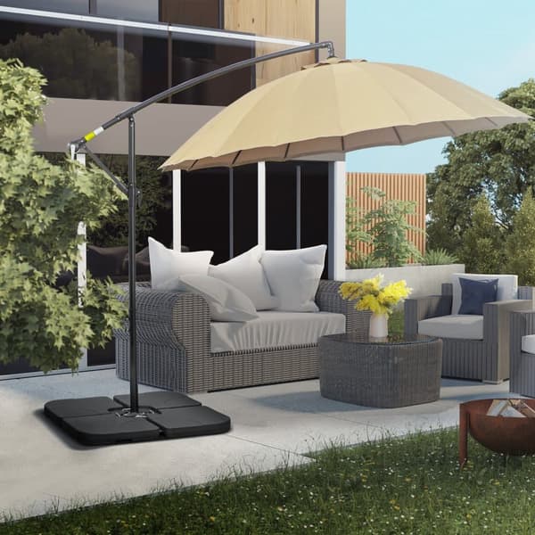 Paraplystativ, 4er-Set, 104x104x7.5 cm, Sort