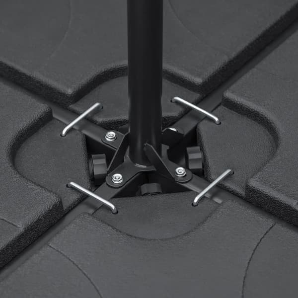 Paraplystativ, 4er-Set, 104x104x7.5 cm, Sort