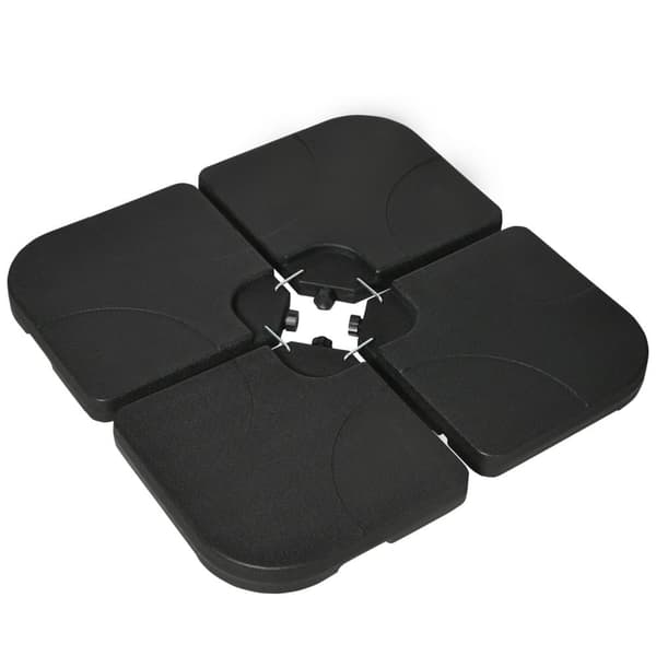 Paraplystativ, 4er-Set, 104x104x7.5 cm, Sort