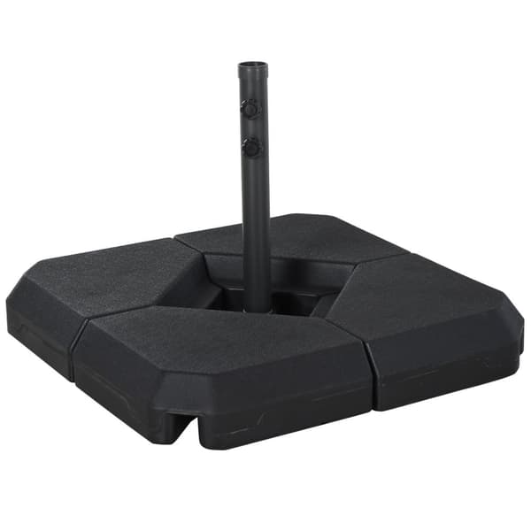 Paraplystativ, HDPE, 80x80x56 cm, Sort