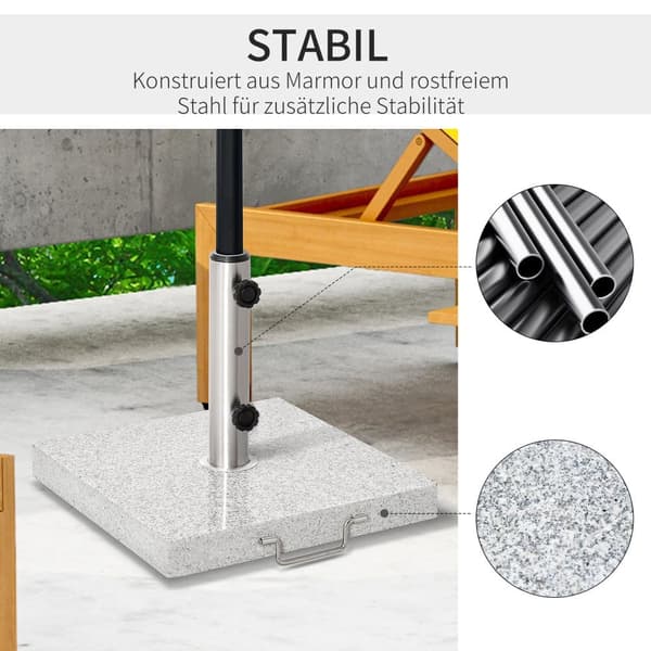 Mobil Paraplystativ, 28kg, 42x42x36 cm